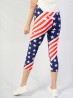 Plus Size USA Flag Capri Leggings